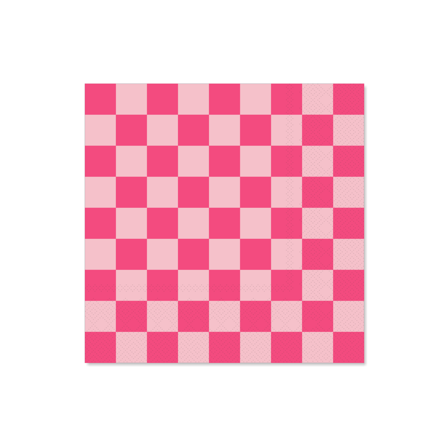 Bonjour Fête - PINK SIGNATURE CHECkER LARGE NAPKINS