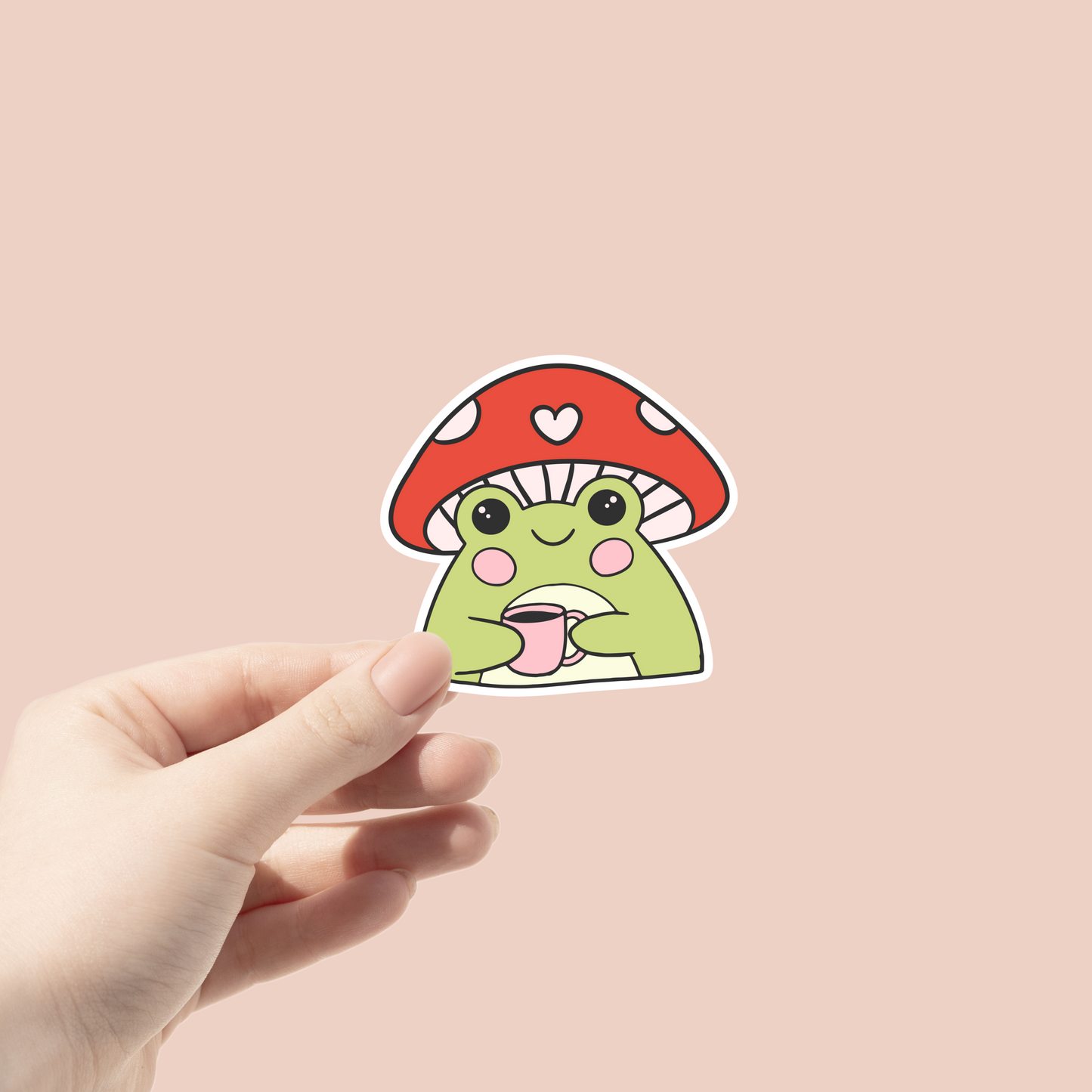 Toadstool Frog Sticker