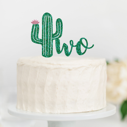 Cactus Two Cake Topper