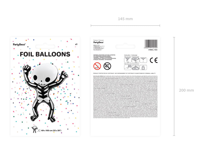 skeleton balloon - glitter paper scissors