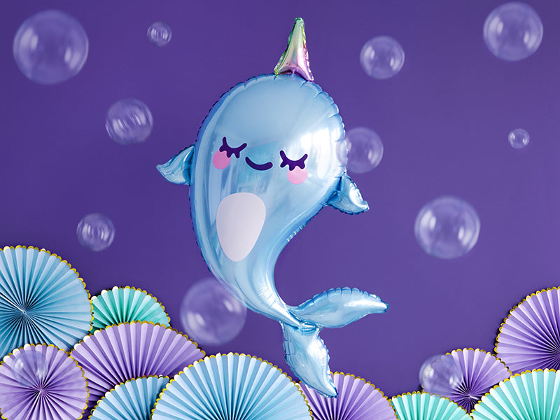 narwhal balloon - glitter paper scissors
