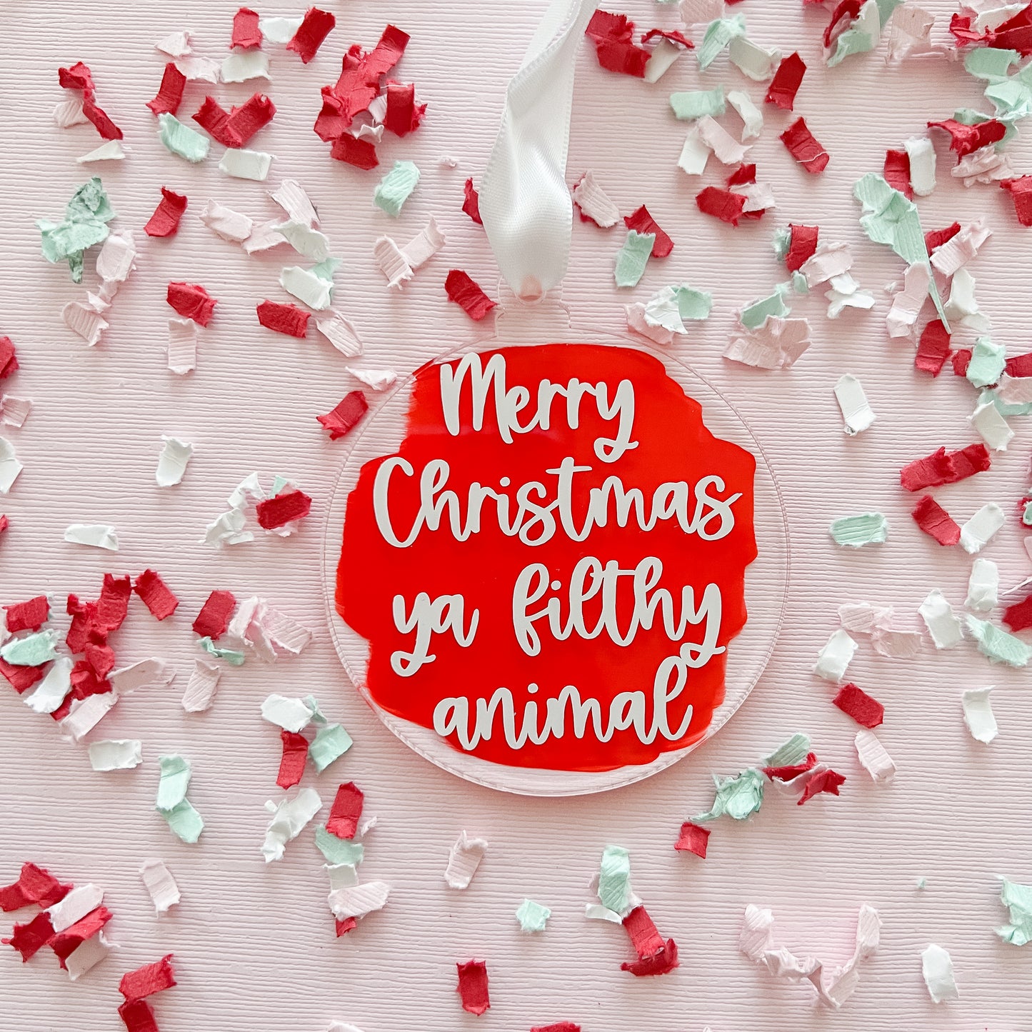 merry christmas ya filthy animal ornament