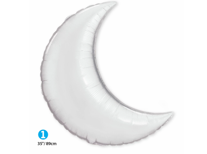 silver foil moon balloon