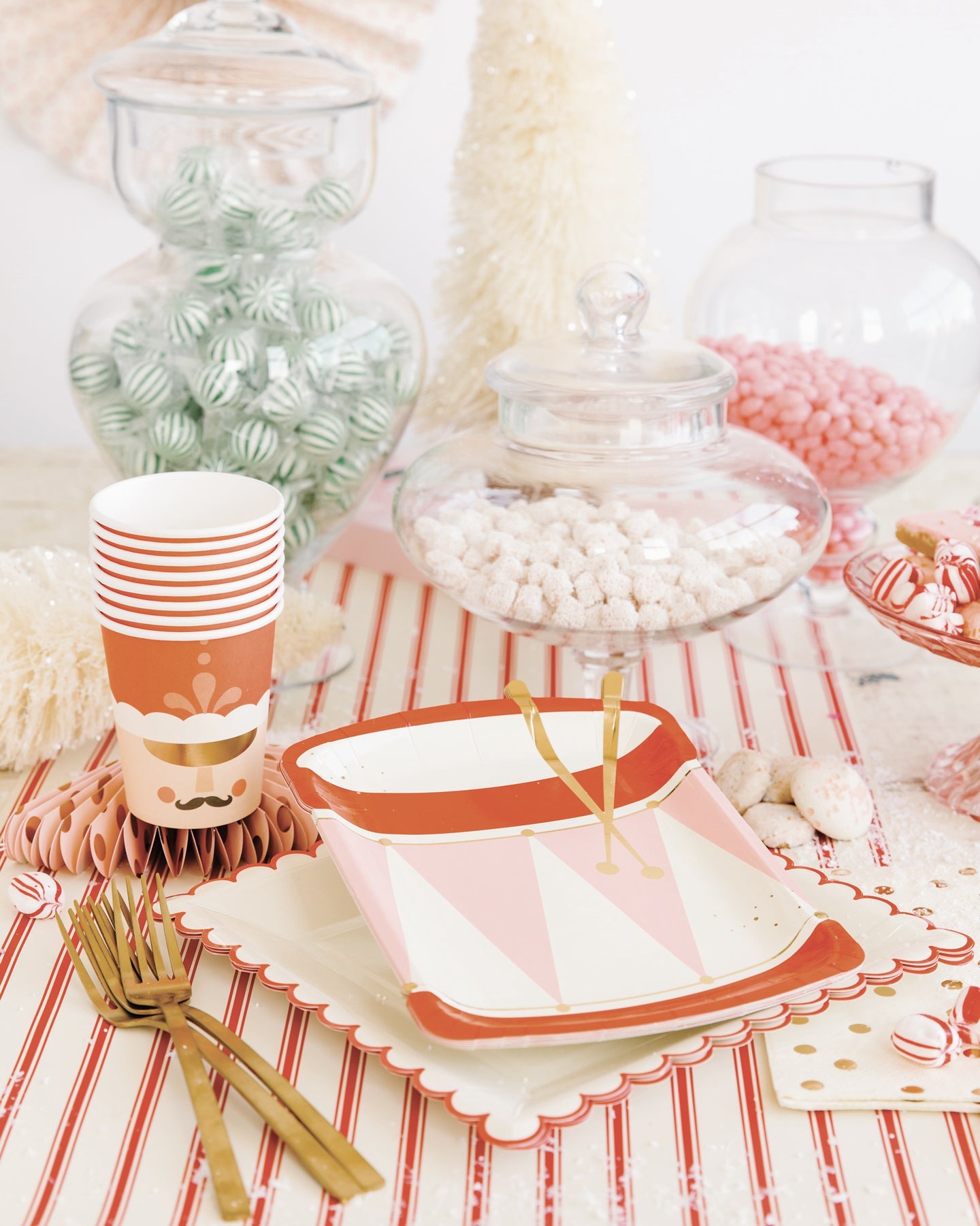 nut cracker paper cups styled table - my minds eye