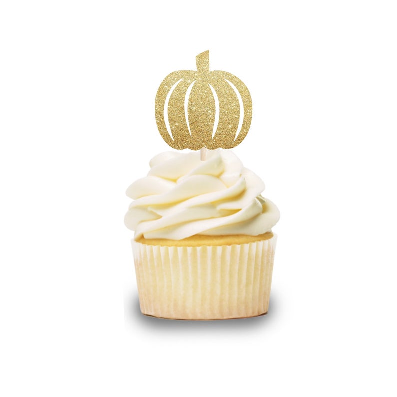 Pumpkin Cupcake Toppers - glitterpaperscissors