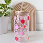 Strawberry daisy Coquette glass cup