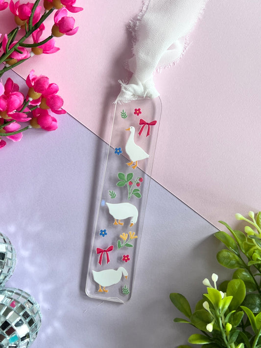 Goose cottagecore bookmark