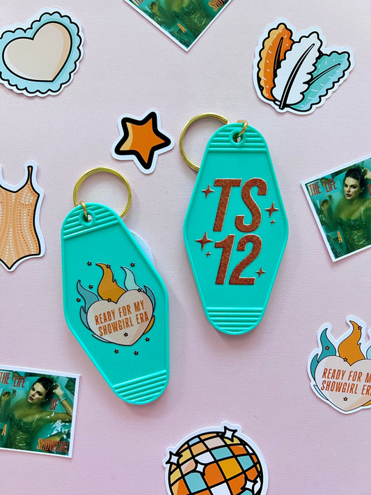 Life of a showgirl motel keychain