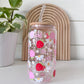 Strawberry daisy Coquette glass cup
