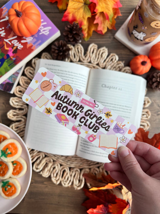 Autumn Girlies Book Club Bookmark