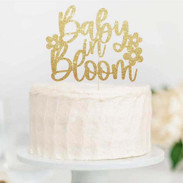 baby in bloom cake topper