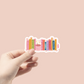 stack of books in a pile sticker