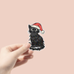 Christmas Black Cat Sticker