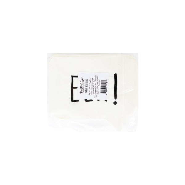 eek white and black paper napkins packaging