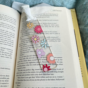 acrylic bookmark with pastel colors florals