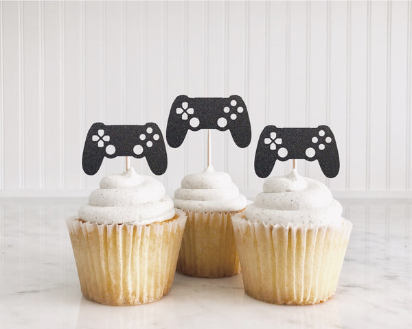 video game controller cupcake toppers