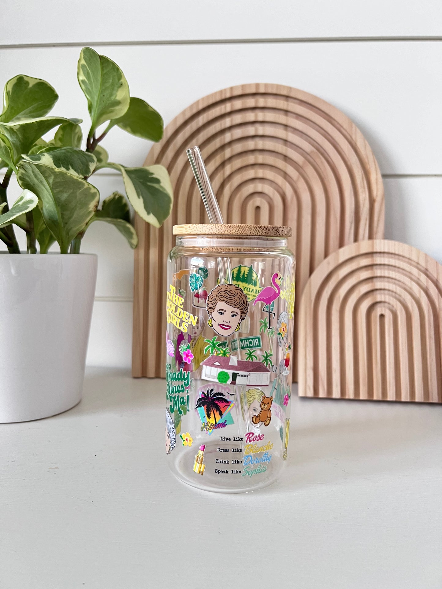 Golden Girls Glass Cup