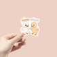 adorable sticker with 2 baby geese fist bumping with goose bumps written on top