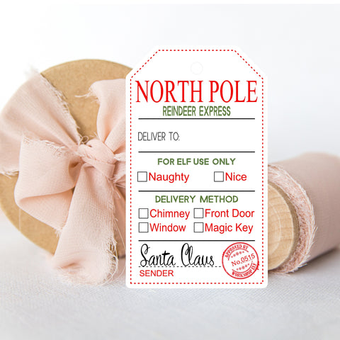 North Pole Express Gift Tags ( Digital Download)