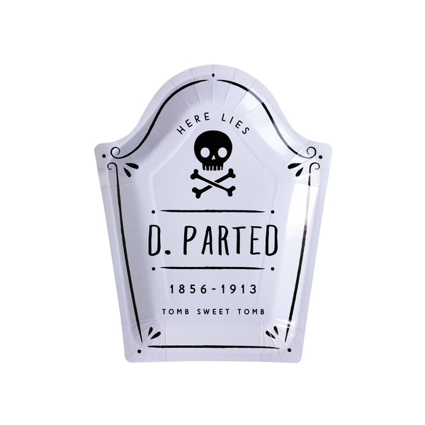 lavender d. parted tombstone paper plates