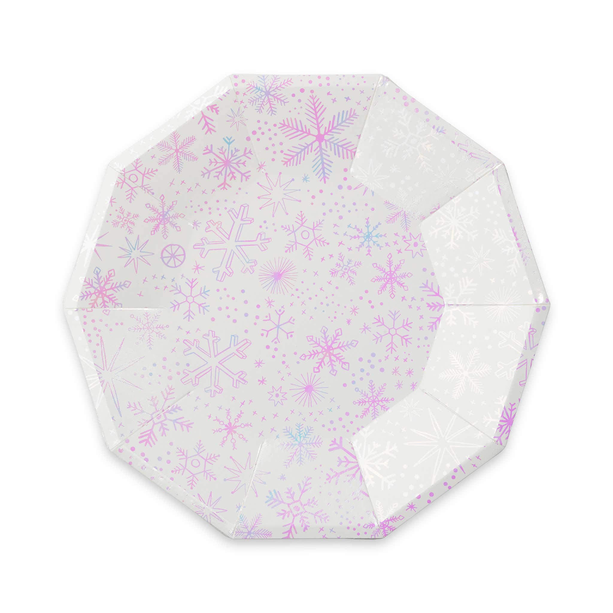 Frosted Snowflake Large Plates - glitterpaperscissors