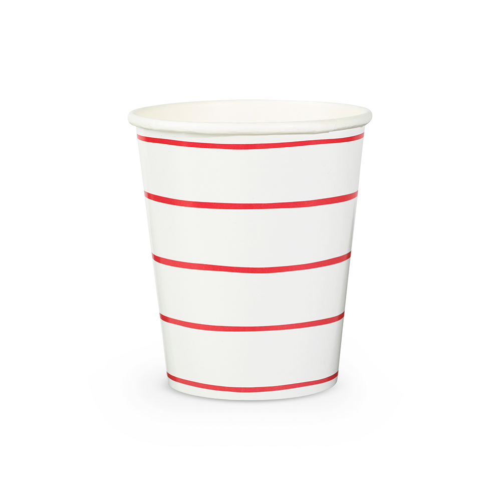 Red Striped Cups
