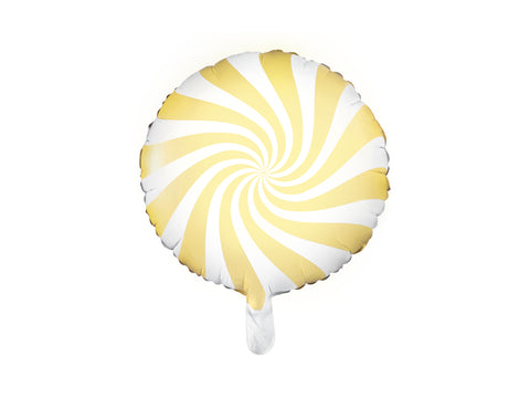 light yellow white swirl candy balloon - glitter paper scissors
