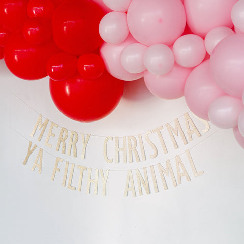 merry Christmas ya filthy animal banner