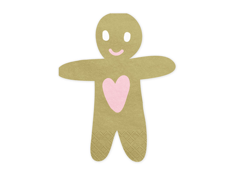 gingerbread man napkins- glitter paper scissors