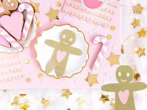 gingerbread man napkins- glitter paper scissors