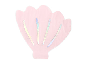 pink shell napkins - glitter paper scissors