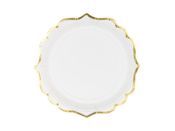 White & Gold Plates
