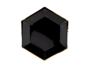 black gold plates - glitter paper scissors