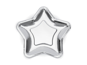 silver star plate - glitter paper scissors