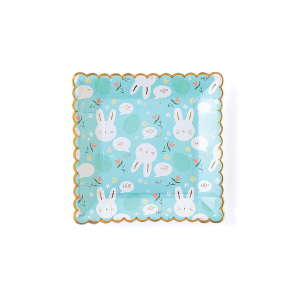 scattered blue bunny plates - my minds eye