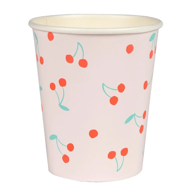 cherry paper cup - glitter paper scissors