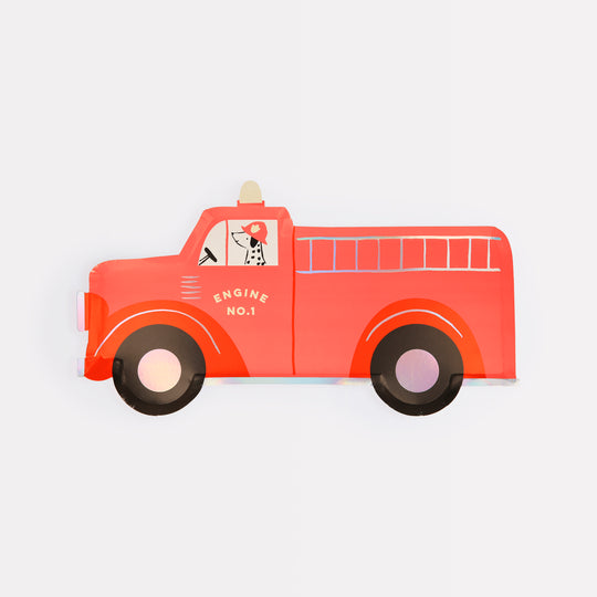 Fire Truck Plates - Meri Meri