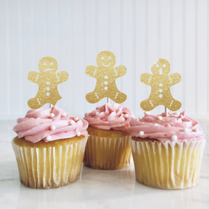 Gingerbread Cupcake Toppers - glitterpaperscissors