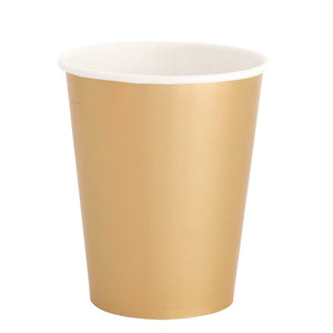 gold paper cup - glitter paper scissors