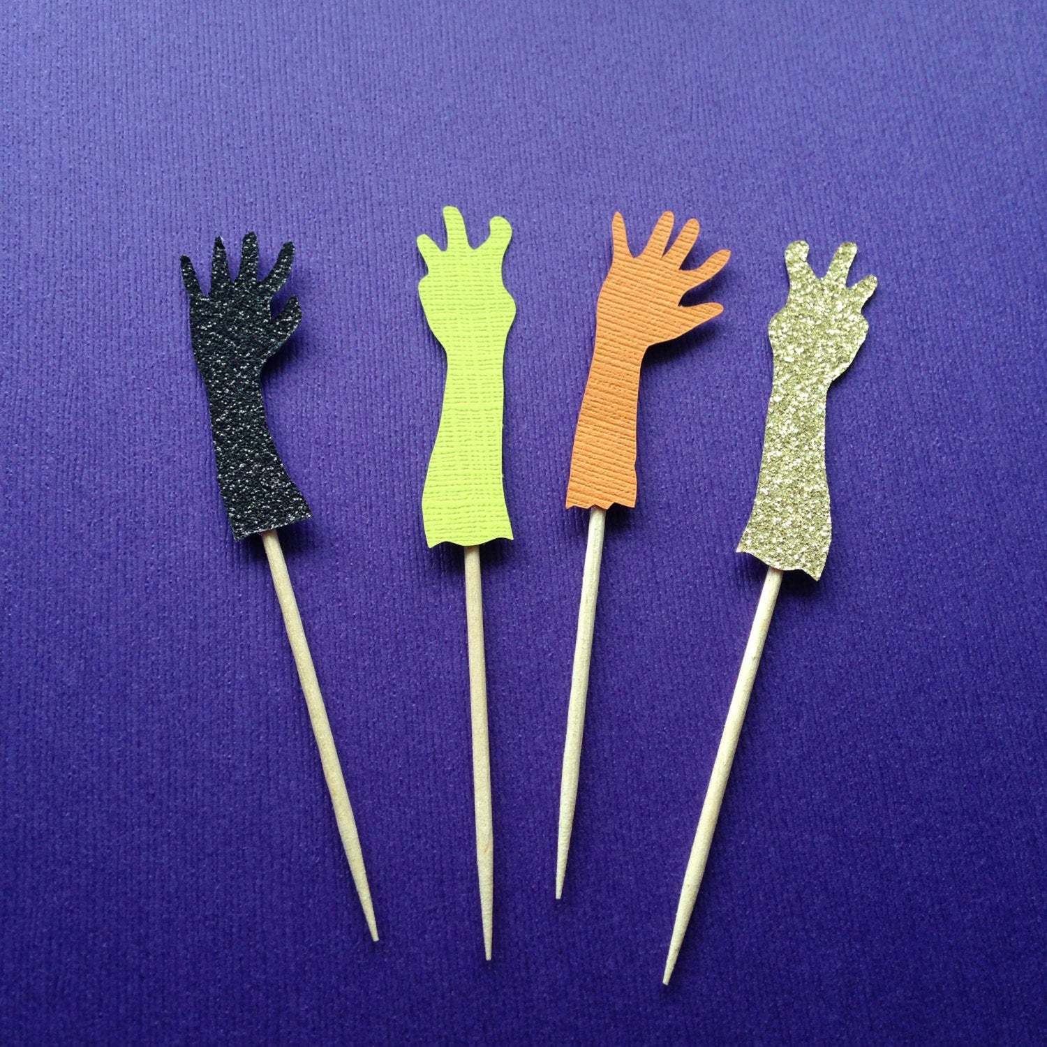 Zombie Cupcake Toppers - glitterpaperscissors