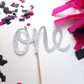 One Gold Glitter Cake Topper - Photography Prop - Birthday Party - Cake Smash - First Birthday Party - One glitter Topper - glitterpaperscissors
