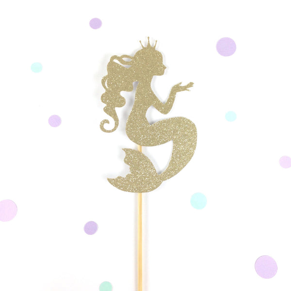 Mermaid Cake Topper - glitterpaperscissors