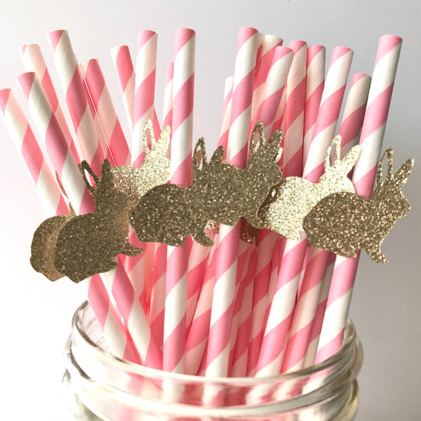 Bunny Paper Straws - glitterpaperscissors