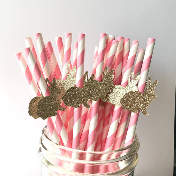 Bunny Paper Straws - glitterpaperscissors