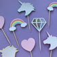 Unicorn Cupcake Toppers - glitterpaperscissors