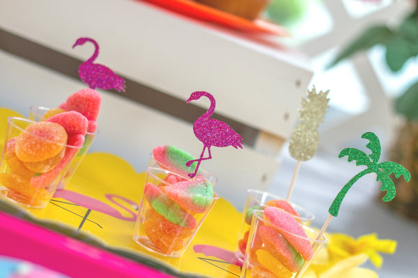 Tropical Cupcake Toppers - glitterpaperscissors