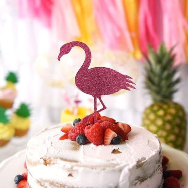 Flamingo Cake Topper - glitterpaperscissors