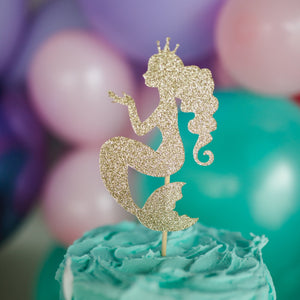 Mermaid Cake Topper - glitterpaperscissors