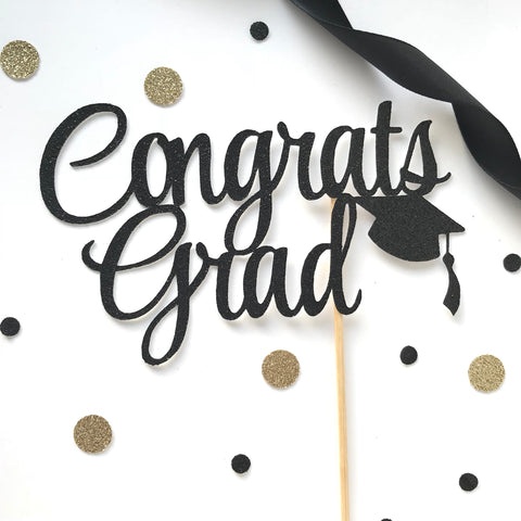 Congrats Grad Cake Topper - glitterpaperscissors