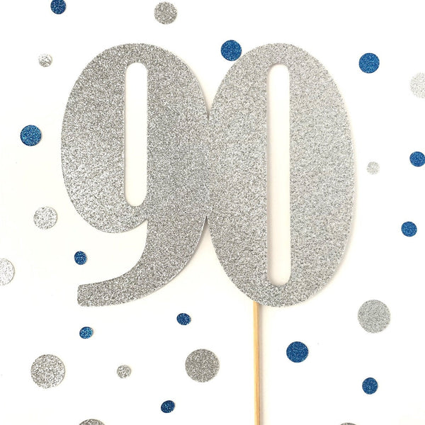 90 Cake Topper - glitterpaperscissors